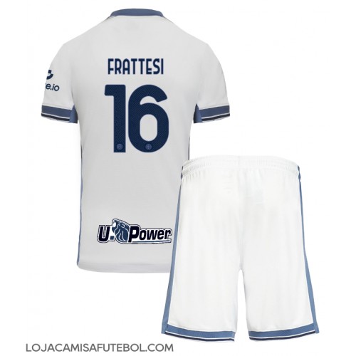 Camisa de Futebol Inter Milan Davide Frattesi #16 Equipamento Secundário Infantil 2024-25 Manga Curta (+ Calças curtas)